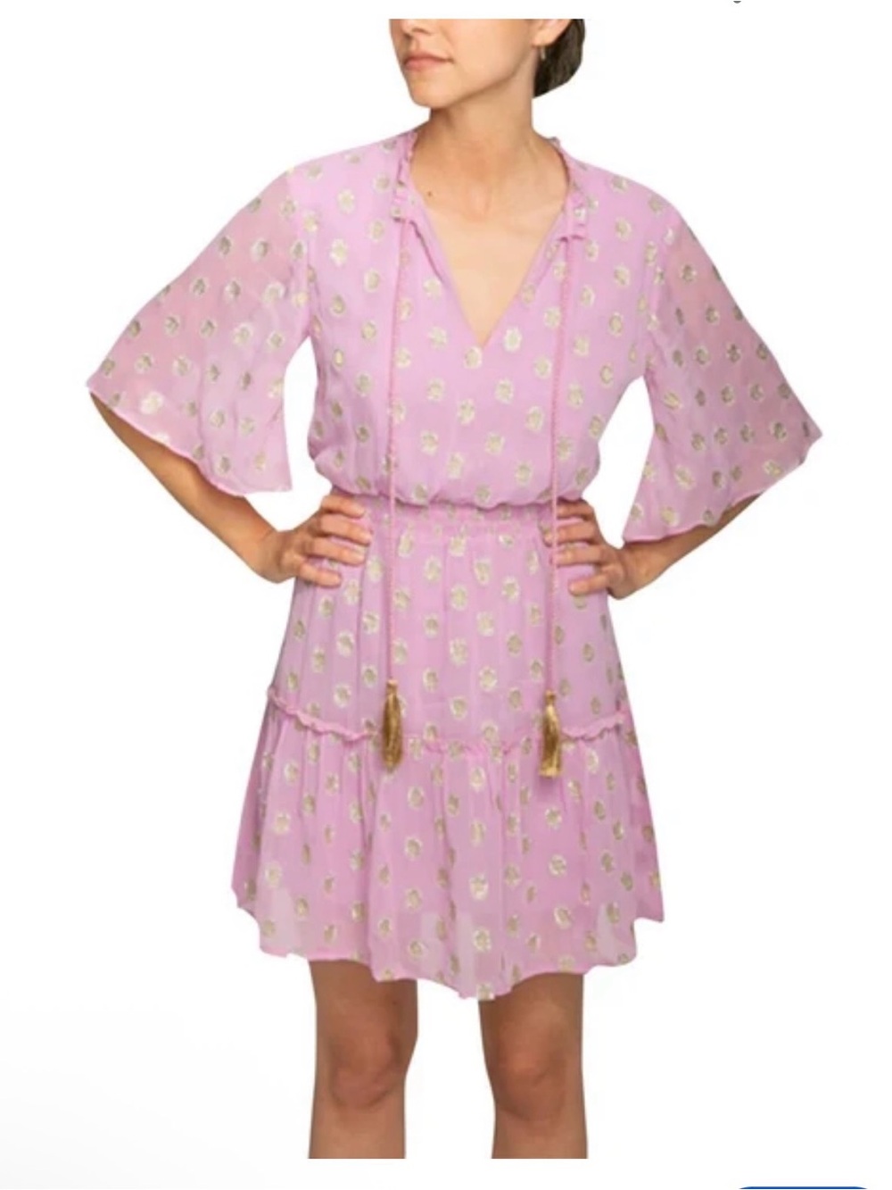 RAGA KENNA METALLIC-DOT DRESS